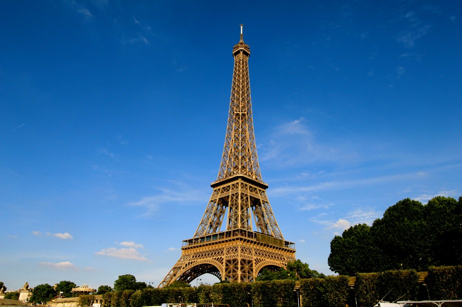 The Eiffel Tower from our Seine River cruise boat