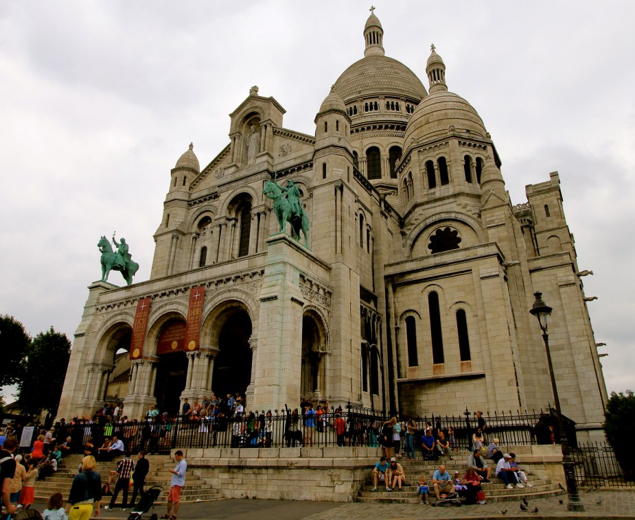 At Montmartre and the Basilica of the Sacré Cœur (Roman Catholic Church built between 1875 - 1914. 