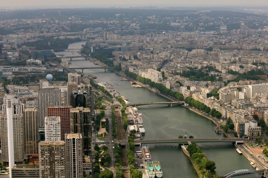 View from the Eiffel Tower of the River Seine