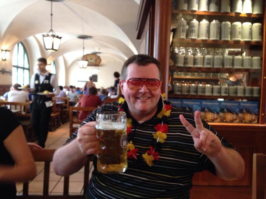 Mmmm...beer...at Hofbräuhaus