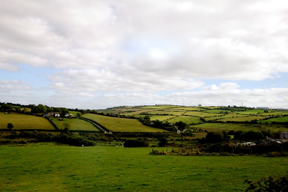 The beautiful countryside just outside of Cork. On the horizon at the far right you can just make out the buildings of Apple. Apple has its European HQ