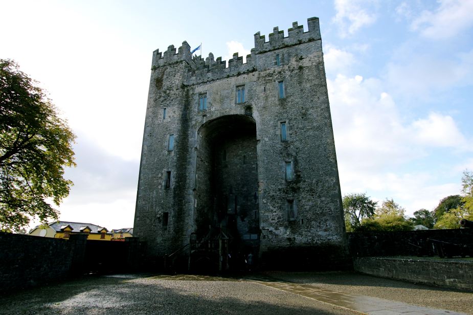 We have seen hundreds of castles throughout Europe. This is the first one that looks like it was straight from a movie. There is a draw bridge, hidden holes where people would throw boiling tar or water onto people trying to get inside....one of the more movie like castles I have seen. Outside Bunratty Castle. Built 1425. This is the 4th castle structure built at this location. The first was a Viking structure built in the year 900. 900! CRAZY!!