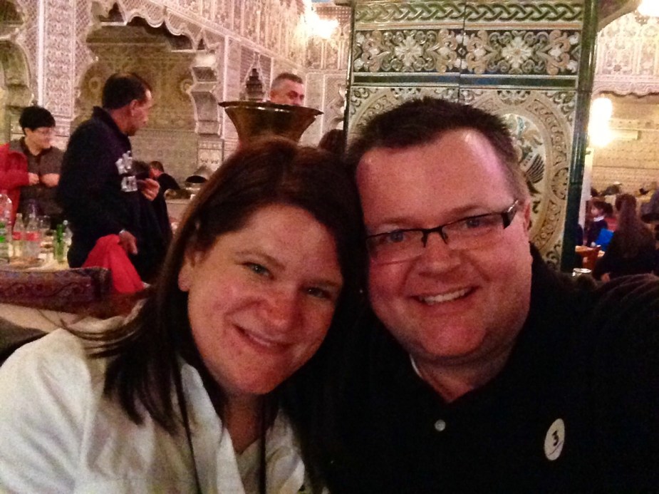 Taking a break at lunch