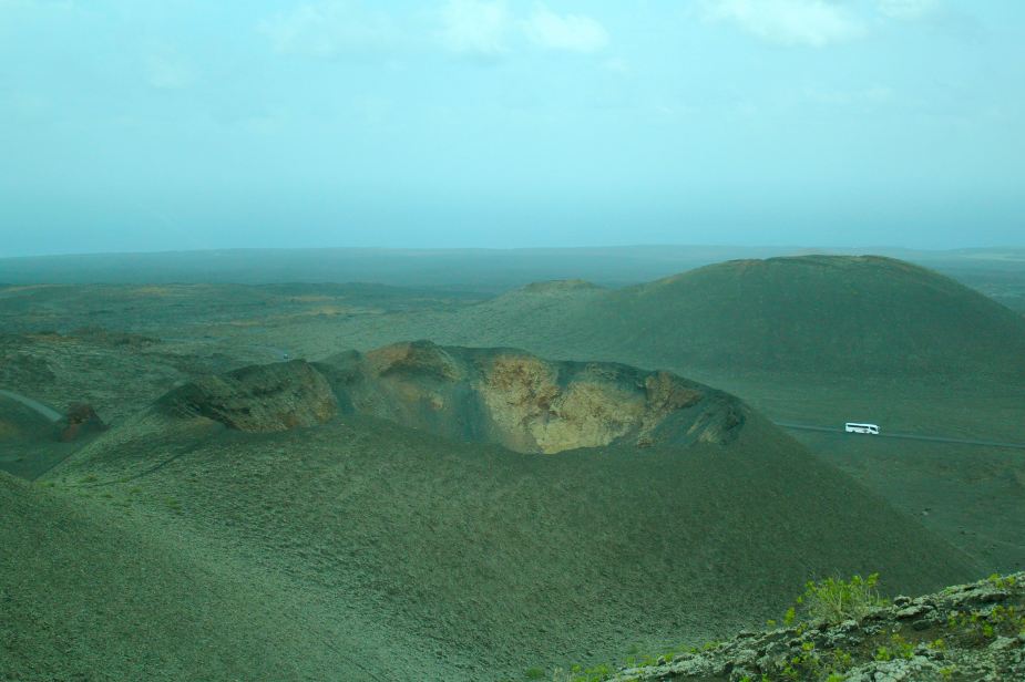  Large volcanic crater in the center