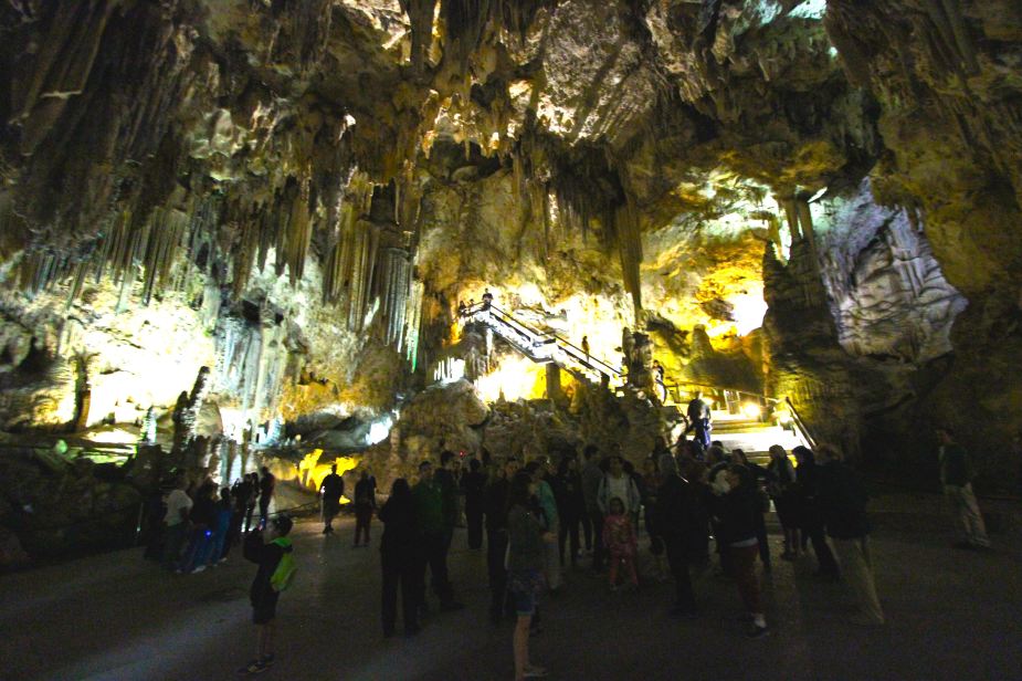 Access to all of the caves are not allowed, but there are several very large areas that are open. It is hard to get a sense of how big these are, as you have to look closely to see the people walking on various pathways.