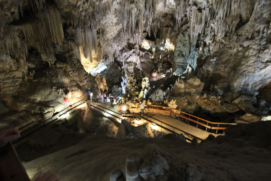 It is a fairly easy walk through the caves as there are plenty of walkways. Just don't do like I did and take pictures while standing on the stairs because it is easy to get a little disoriented.