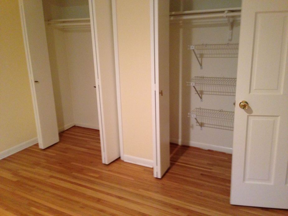 Example of our American home's closet space