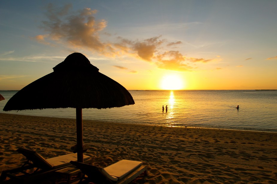 Our first sunset in Mauritius
