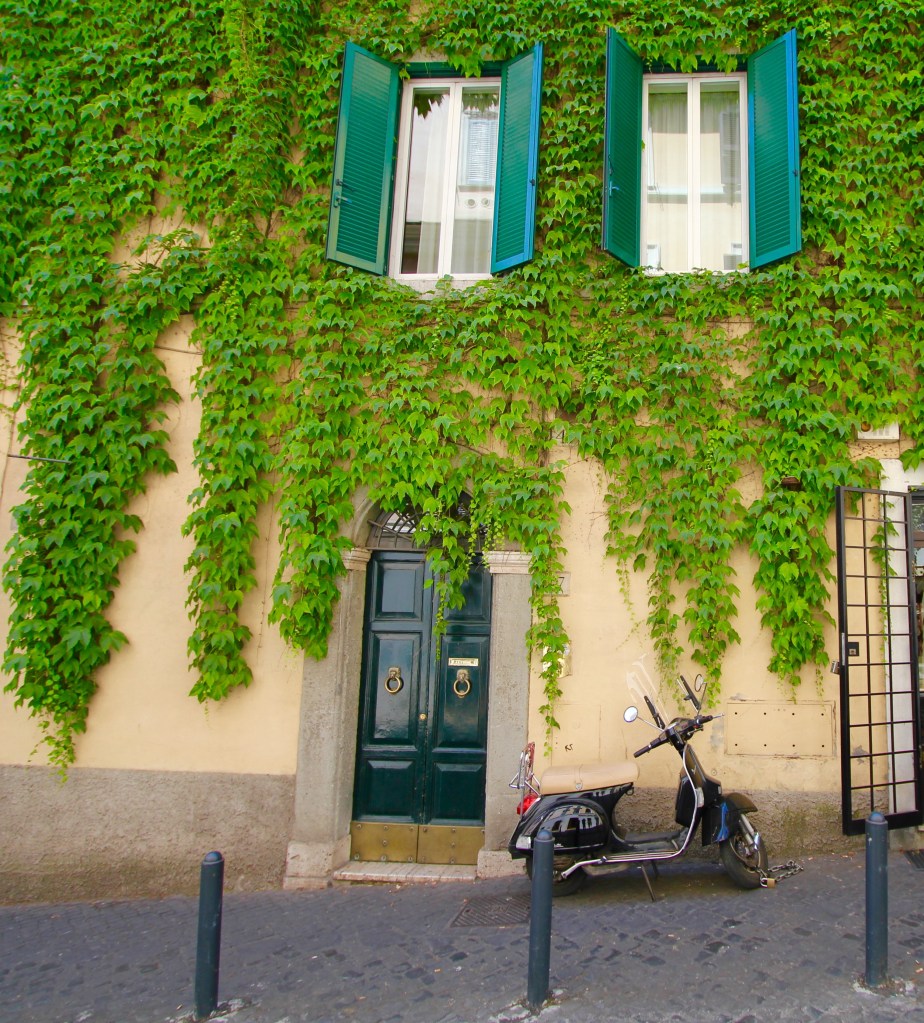 And, when you get lost in Rome, you can find charming side streets like this one that instantly creates a postcard setting.