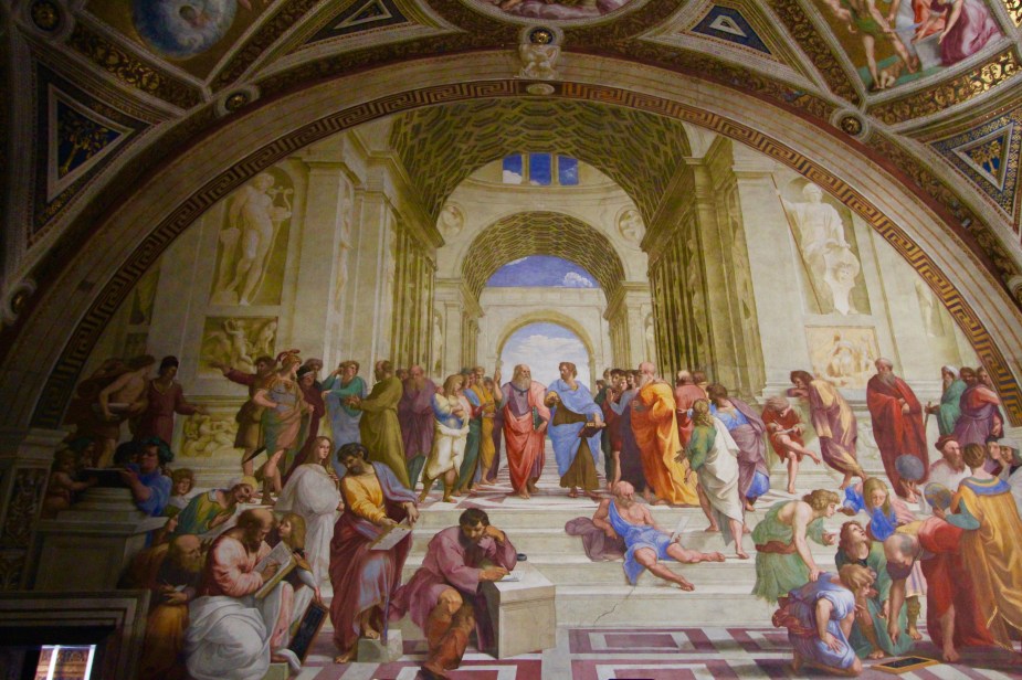  There are so many works of art to share. Honestly, I am not an art person, as in knowing the names and their interpretative meanings....but, I do appreciate beauty and detail. This work is one of the most famous: 