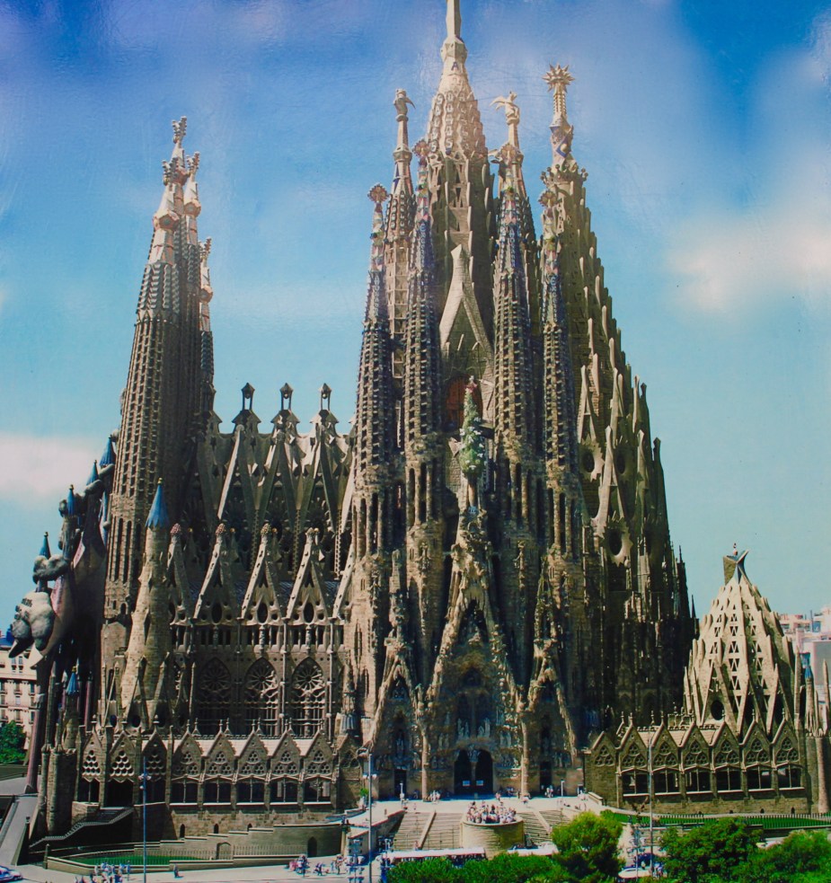 I took this picture of a picture of what the finished church will eventually look like