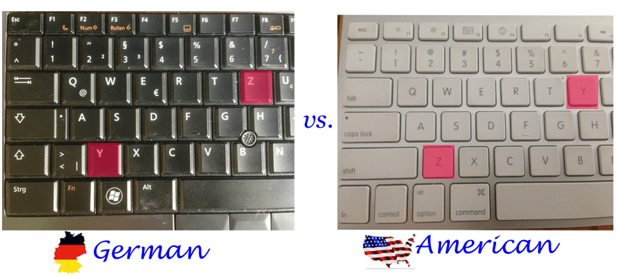 Comparison of the left side of the keyboard